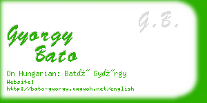 gyorgy bato business card